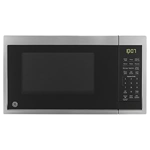 GE JES1097SMSS Countertop Microwave Oven | Complete with Scan-to-Cook Technology and Wifi-Connectivity | 0.9 Cubic Feet…