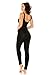 The Classic Women's Stretch Cotton Sleeveless One Piece Unitard Jumpsuit Playsuit in Black - Medium