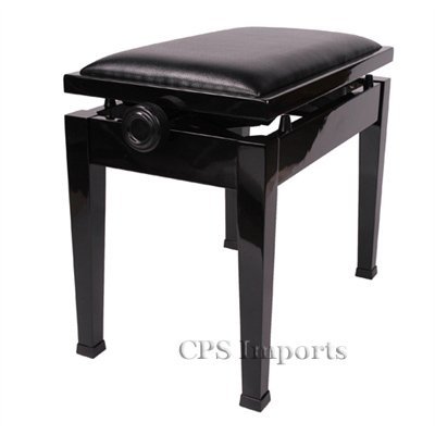 Adjustable Piano Bench with Quick Adjustment in Ebony