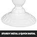 Happybuy 12 PCS White Cake Stands Set Metal Antique Cupcake Stand Pastry Trays Dessert Display Plate Birthday Party Wedding Cake Stand Holder with Crystal Pendants and Beads (12PCS, White)