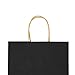 bagmad 50 Pack 5.25x3.25x8 Inch Plain Black Small Gift Paper Bags with Handles Bulk, Kraft Paper Bags, Party Favors Grocery Retail Shopping Business Craft Cub Sacks (Black 50pcs)