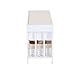 HOMCOM 3-Drawer 3-Basket Padded Storage Bench - White/Beige