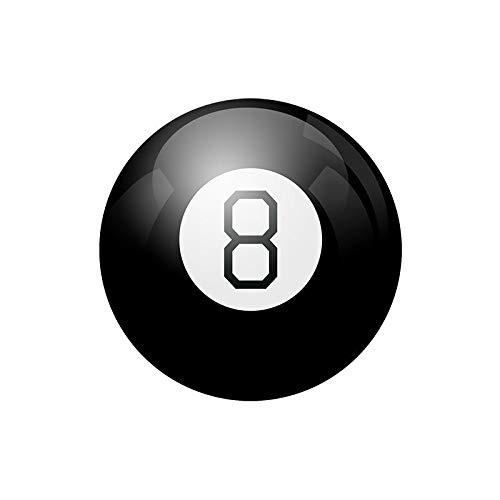 Yassk Mystic 8 Ball Retro Edition Fortune Telling Ball with Floating Answers, Novelty Toy Funny Gift Mystic Black Ball