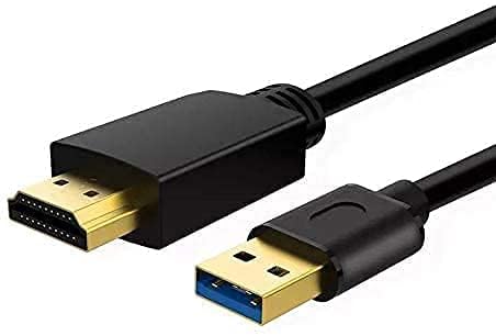 Photo 1 of Jofnaylr USB to HDMI Adapter Cable 6.6FT, USB to HDMI Cable Male to Male Full 1080P HD Display Cable Audio Video Converter Cord for PC/Laptop to Monitor/HDTV/Projector