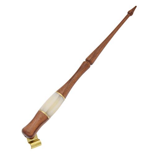 BetterUS Wood English Calligraphy Oblique Dip Pen Nib Holder With Brass Flange Antique Dip Pen