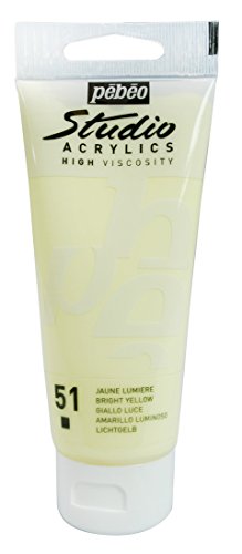 PEBEOAcrylic Fine Studio Acrylics - Bright Yellow - Bright Yellow 100ml/3.38oz, 100 ml Tubes (831-051)