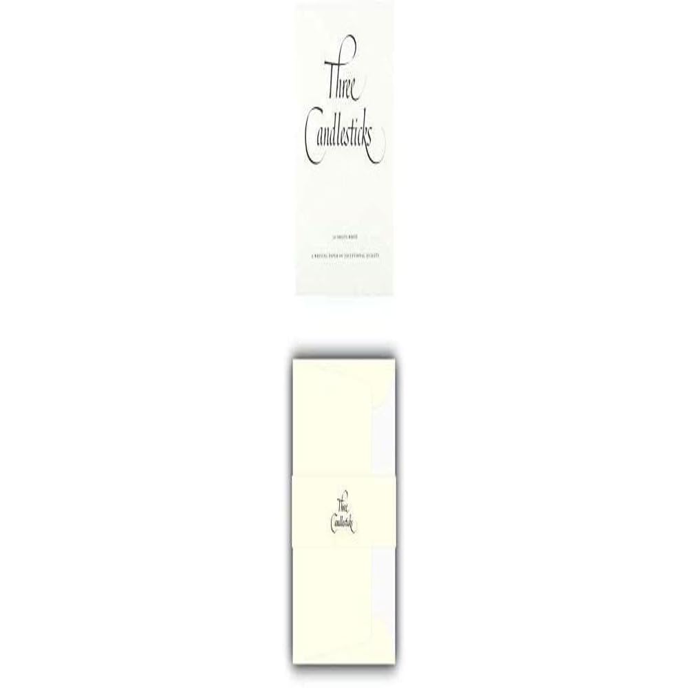 Three Candlesticks A5 Writing Pad, 50 Sheets with 20 Envelopes