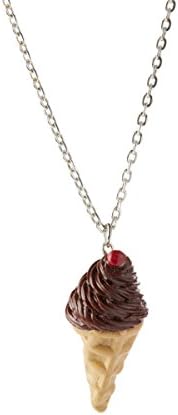 Le Sweeties Miniature Food Jewelry Chocolate Ice Cream Necklace (Unscented)