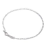 316L Stainless Steel Infinity Ribbon Link Chain - 2MM - Anklet for Women & Girls 10 Inch