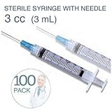 Sterile 3 cc 25 g 1 inch 100pk