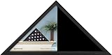 Pinnacle Frames & Accents Wood Flag Display Case Box, 16" x 22.5", Black