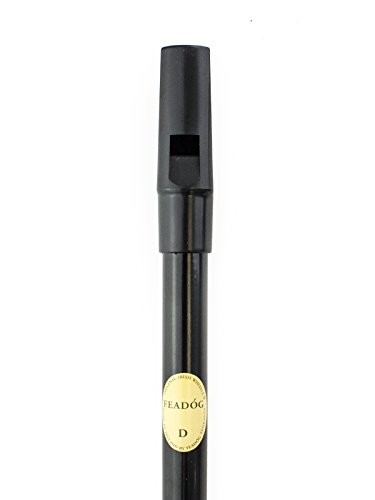 Feadog 'D' Irish Tin Penny Whistle In Black - Thumbnail 2