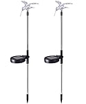 2 Pack~Solar Stake Light~Outdoor Garden Front-door Lawn Path light, In-ground Lights~Hummingbird Multi-color Changing LED Light~ We Pay Your Sales Tax LS02019