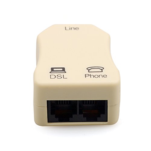 GLE2016 In-line DSL Splitter Adapter with Noise Filter for Telephone Phone Fax Accessory (Pack of 5)