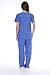 Just Love Women's Scrub Sets/5 Pocket Medical Scrubs Uniforms (Mock Wrap), Royal Blue With Lime Trim, Medium