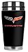Mugzie Corvette C6 Logo Travel Mug with Insulated Wetsuit Cover, 16 oz, Black
