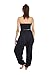 Lofbaz Women's Rayon Print Smocked Waist Boho Harem Pants Solid Dark Blue M