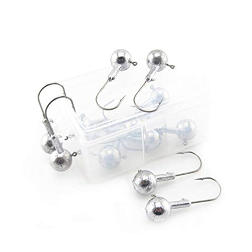 Angelhaken 1g 1,5 g 2g 3,5 g 5g 7g 10g 14g 20g 50pcs / Box Jigkopf Angelhaken Gummifischrute High Carbon Stahl… – Bild 6