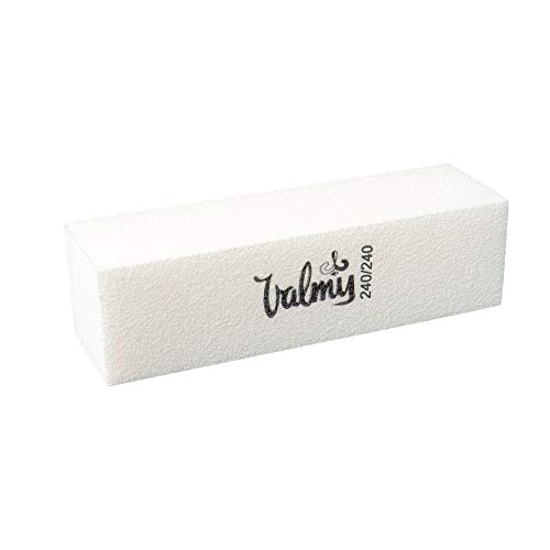 Valmy Professional Nail File - Manicure and Pedicure Tool for Natural and Acrylic Nails Care - Taco Type (240/240, Pack of 10)