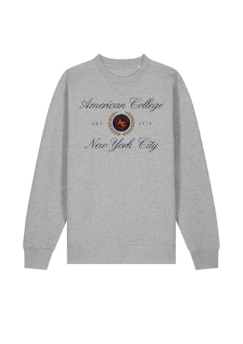 AMERICAN COLLEGE USA, Set de 2 Piezzas, Sudadera Y Pantalon, SweatShirt + Pant, Casual, Deportivos, Lote de 2, Ropa Adultos, Unisex, Hombre, Mujer, Modelo ACS25SET2 GREY M