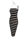 DRESSIS Women's Striped Strapless Bodycon Stretchy Midi Tube Dress (22 Colors)