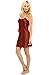 Alexander Del Rossa Womens Satin Nightgown, Long Camisole Chemise, Small Burgundy (A0766BRGSM)