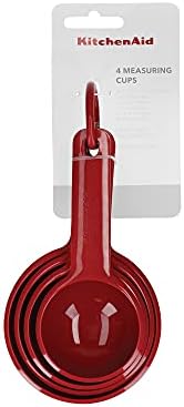 Tazas Medidoras, Juego de 4 Tazas Aptas para Lavavajillas - Rojo Imperio — foto 4 de 7