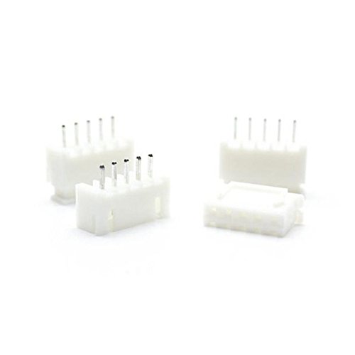 Optimus Electric XH2.54-5P Straight 5 Pin Header With 2.54mm Spacing as Connectors for Integrated Circuits and Prototyping PCBs from Pack of 100