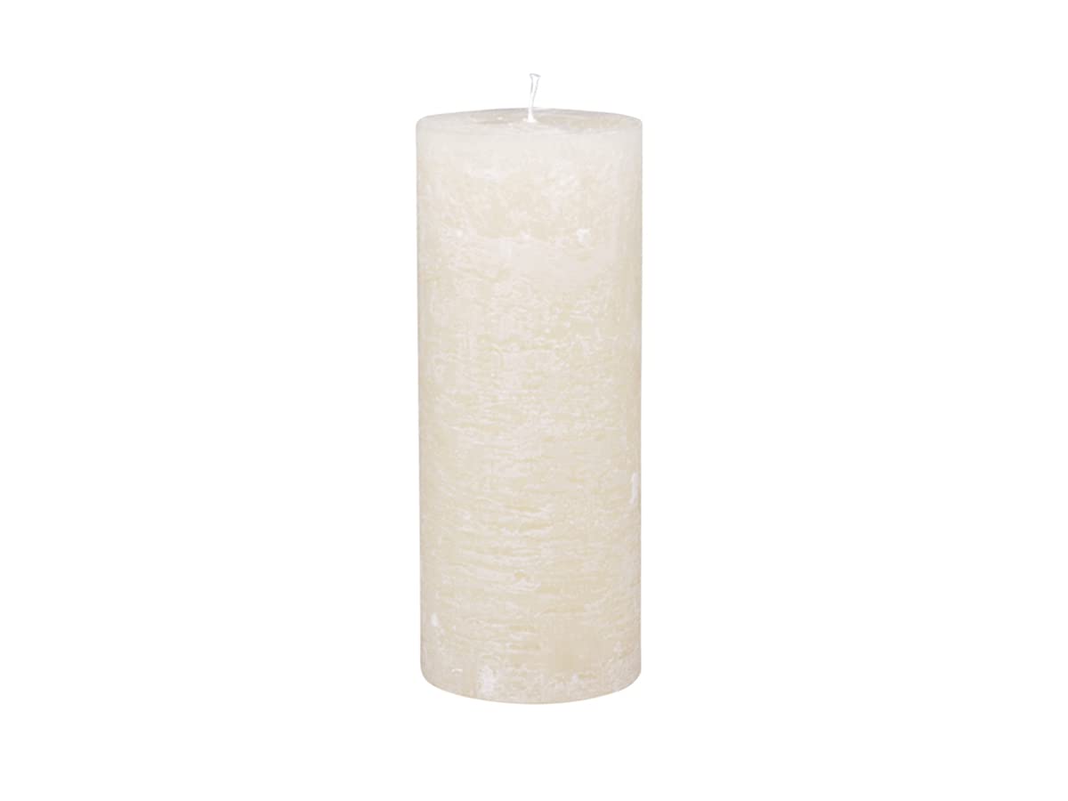 Chic Antique Macon Rustic Pillar Candle in Various Sizes Antique Altar Candle Pillar Candle 100% Paraffin Long Burning Time (Cream, 15 x 10 cm) — image 1
