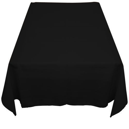 Table in a Bag BLK6060 Square Polyester Tablecloth, 52-Inch by 52-Inch, Black