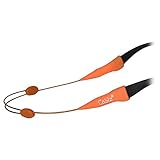 Cablz Zipz Colorz Eyewear Retainer, Orange and White with Orange Cable, One Size
