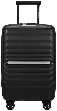Neo Flux - Spinner S Slim, Bagage À Main Extensible, 55 cm, 39/45 L, Noir (Black)