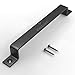 VivaLight 12 Inch Rustic Barn Door Handle Pull - Black Steel Pull for Sliding Doors, Gates, Garages, Sheds, Fences, Closets, Pantries - Indoor and Outdoor Use - Easy Install