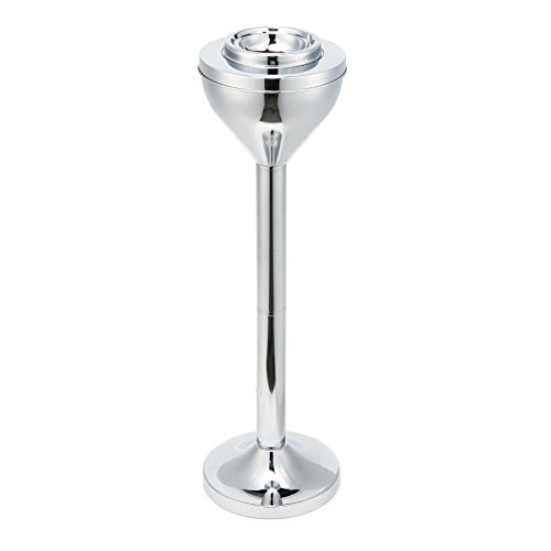 COZ Adjustable Outdoor Standing Ashtray, Chrome Contemporary Windproof