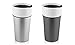 Hamilton Beach ceramic Stainless Travel Mug, 14oz, 2 Pack Set, , Stainless Steel/Gunmetal -