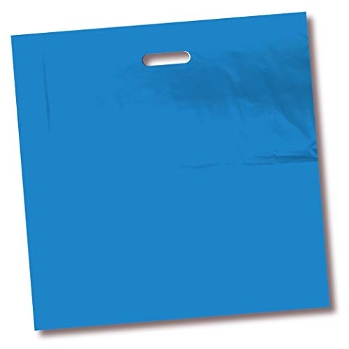 100 Sacs Plastique Merchandising 12x15 Pouces – Bleu Glacé épais 1.25 Mil – Pour Boutique, Retail, événements