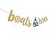 Boats N Hoes Gold Glitter Banner for Funny Nautical Theme Birthday/Bachelorette Party Anchor Cruise Banner Decorations
