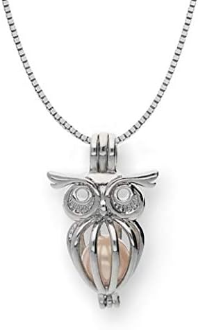 Pearlina Sterling Silver Owl Necklace 