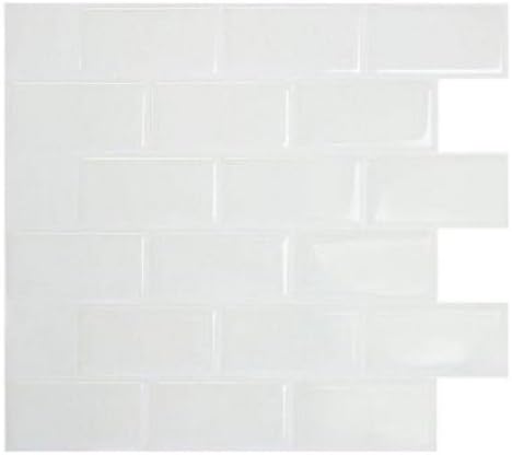 Smart Tile SM1020-6 Subway Tile (Bundle of 6), White