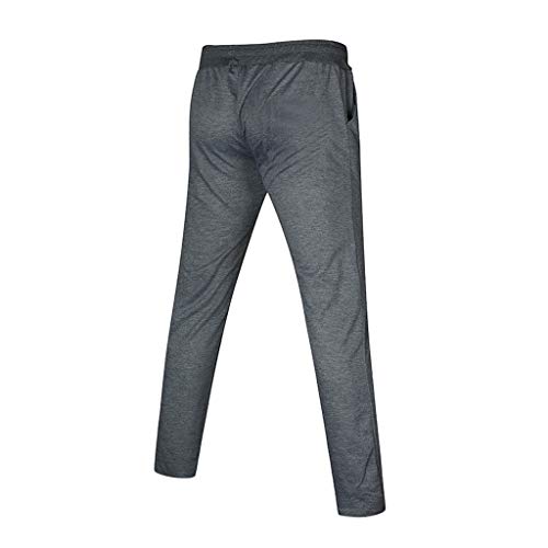 AgrinTol Mens Sports Pants, Men's Splicing Printed Overalls Casual Pocket Sport Work Casual Trouser Pants Dark Gray