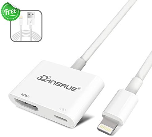 2019 Digital HDMI Adapter Converter New Edition 2 in 1 Plug and Play Digital AV Connector Compatible for iPhone X/8/7/Plus