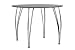 Novogratz Round Dining Table with Chrome Plated Legs, Gray