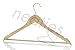 Neaties Wood Hangers 24 Pack - Grade A Wooden Hangers Bulk, Anti-Rust Swivel Hook - Non-Slip Smooth Finish - Double Notch Feature - Durable and Stylish Clothes Hangers Wood (Natural 24 Pack)