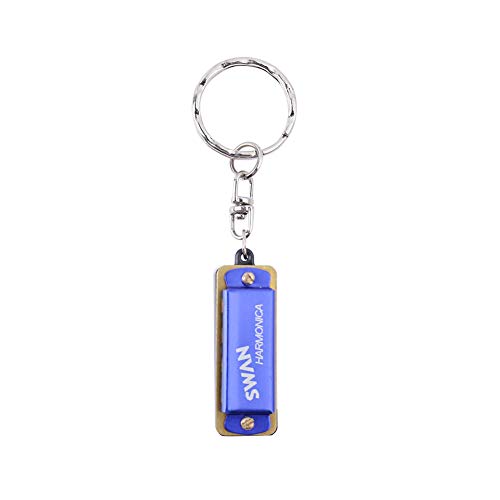 Polytree Keychain, 4 Holes 8 Tones Harmonica Pendant Charm Kids Toys Gift