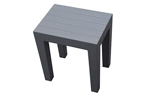 DesignByIntent Polypropylene Shower Stool in Gray