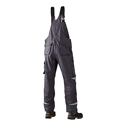 J.A.K. 160350080 Serie 1603 65% poliéster/35% Algodón Latzhose, gris/negro, 46 R (32/32) tamaño