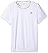 Lacoste Men's Short Sleeve Ultra Dry Pique with Jacquard Detail T-Shirt, TH3132, White/Buttercup/Apricot/Medium, X-Large