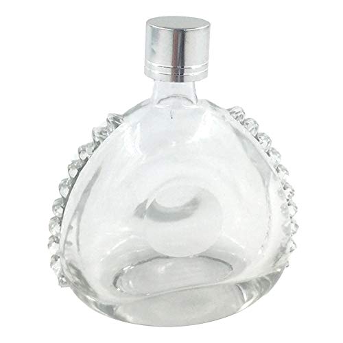 Yamalans 100ml Portable Refillable Empty Clear Glass Wine Liquor Bottle Jar Transparent