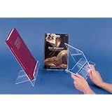 VITA Displays Support Livre Plexiglas Transparent 10 Cm - Présentoir Acrylique Haut De Gamme Pour Livres, Tablettes, Photos, Exposition