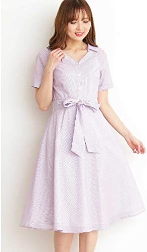 Amazon Co Jp プロポーションボディドレッシング ワンピース ストライプシャツワンピース レディース ラベンダー 日本 1 日本サイズs相当 服 ファッション小物